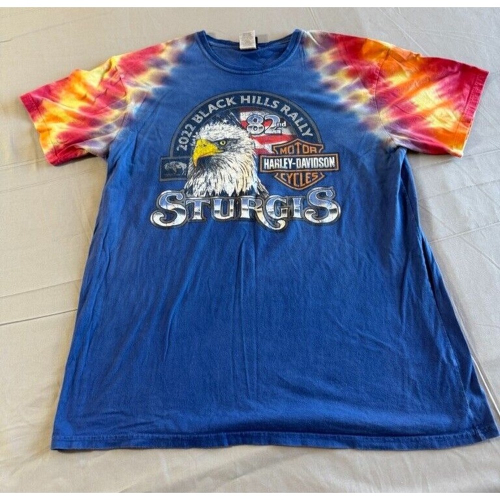 Harley Davison Shirt XL Sturgis 82nd Anniversary 2022 T-Shirt Eagle Flames